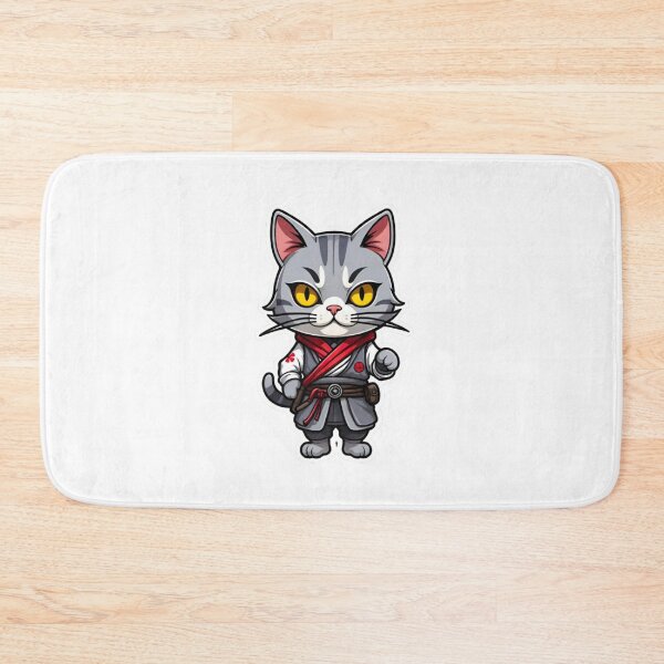 Item preview, Grey cat assassin Japan designed and sold by KorArtStudio.