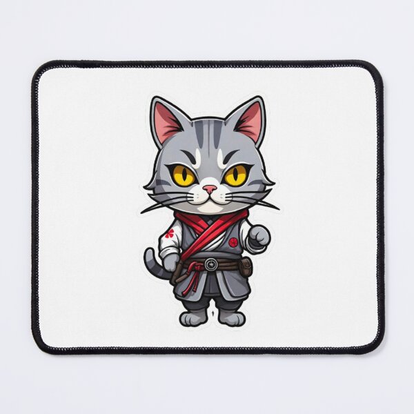 Item preview, Grey cat assassin Japan designed and sold by KorArtStudio.