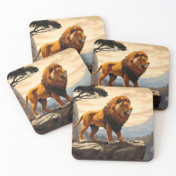Item preview, Lion king of the jungle, wild cat predator animal in tropical savanna wildlife nature artwork designed and sold by NBSStore.