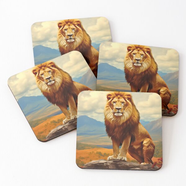 Item preview, Lion king of the jungle, wild cat predator animal in tropical savanna wildlife nature designed and sold by NBSStore.