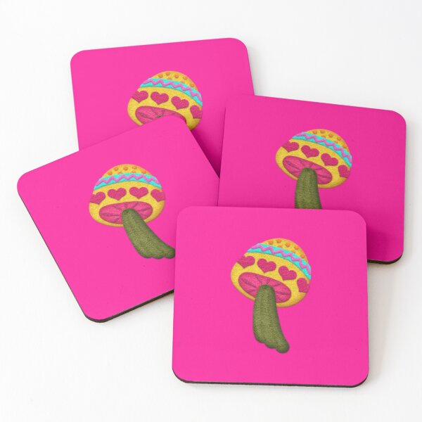 Item preview, Cute Felt Look Pink Hearts Mushroom Valentine Gift by Cherie(c)2024 designed and sold by CheriesArt.