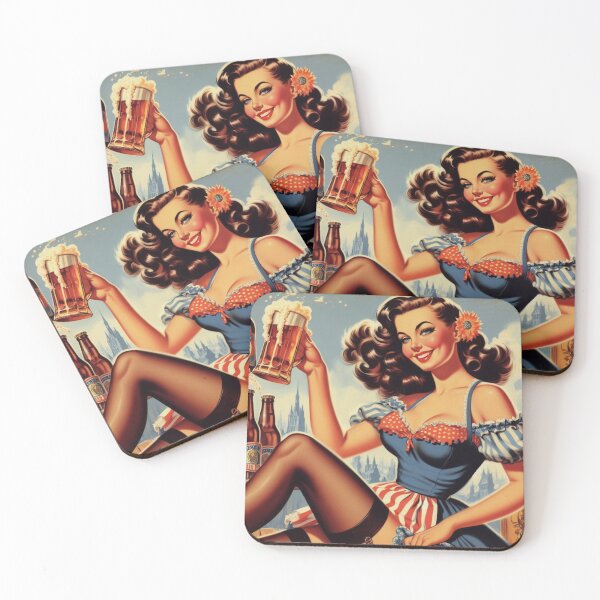 Item preview, Vintage Beer Pin Up designed and sold by PulpVintage.