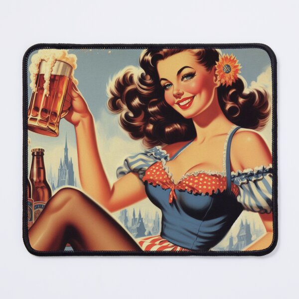 Item preview, Vintage Beer Pin Up designed and sold by PulpVintage.