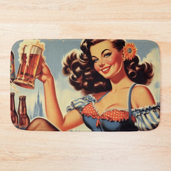 Item preview, Vintage Beer Pin Up designed and sold by PulpVintage.