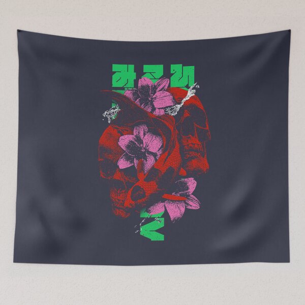Item preview, Brutalist Y2K Aesthetics Koi Fish Skulls Pond Lillies Japanese designed and sold by PVSKI.