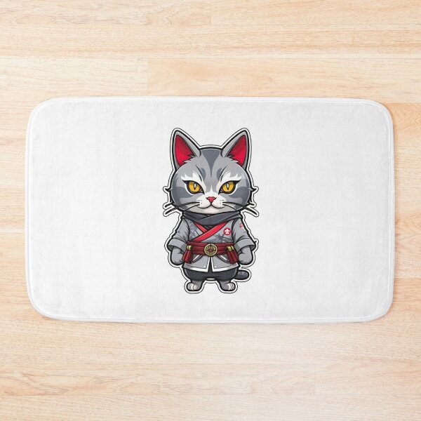 Item preview, Grey cat assassin in Japan designed and sold by KorArtStudio.