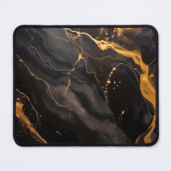 Item preview, Black dark and gold or golden liquid marble texture effect designed and sold by NBSStore.