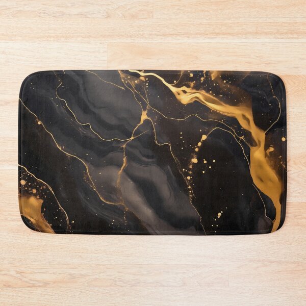 Item preview, Black dark and gold or golden liquid marble texture effect designed and sold by NBSStore.