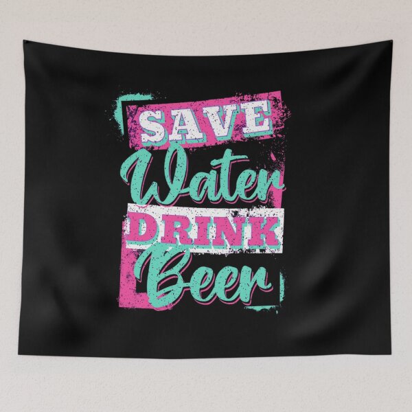 Item preview, Save Water, drink beer designed and sold by BlueGoldArt.