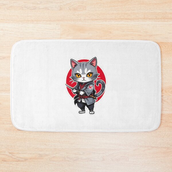 Item preview, Cute Grey cat assassin in Japan designed and sold by KorArtStudio.