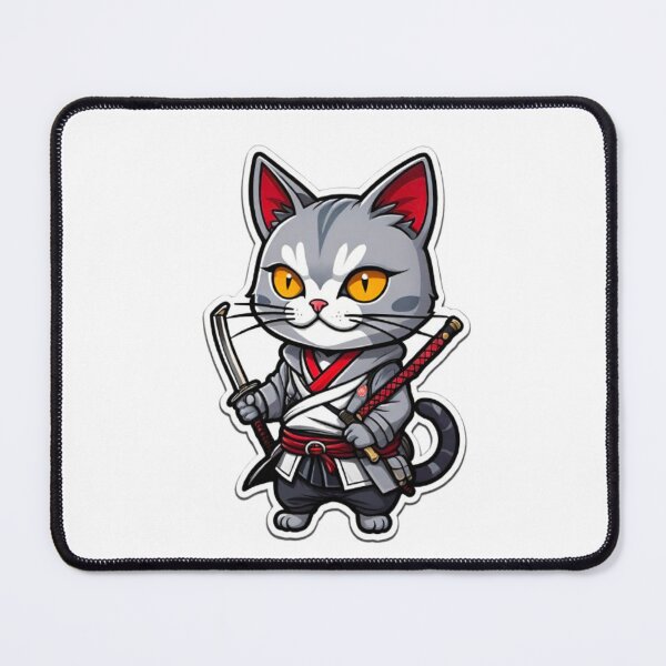 Item preview, Cool Grey cat assassin in Japan designed and sold by KorArtStudio.