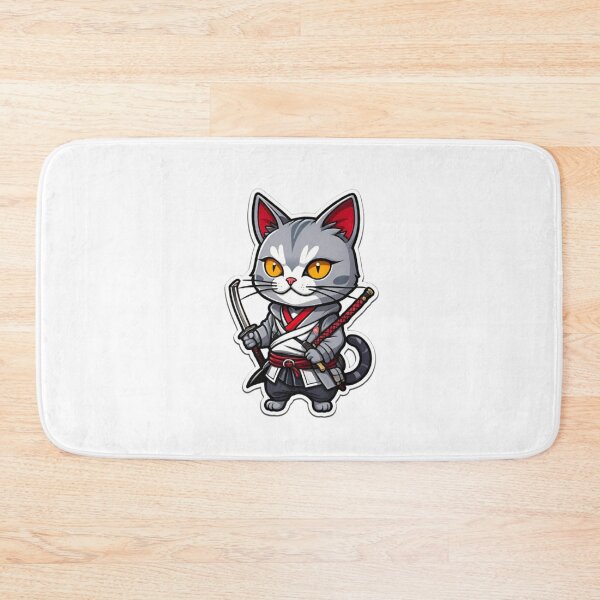 Item preview, Cool Grey cat assassin in Japan designed and sold by KorArtStudio.