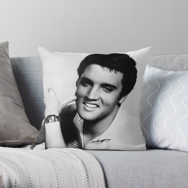 Elvis Presley Big Portrait Throw Pillow