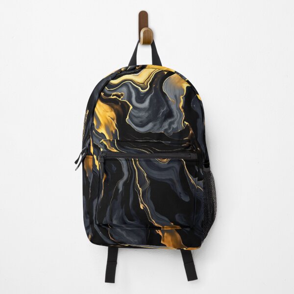 Item preview, Black dark and gold or golden liquid marble texture effect designed and sold by NBSStore.
