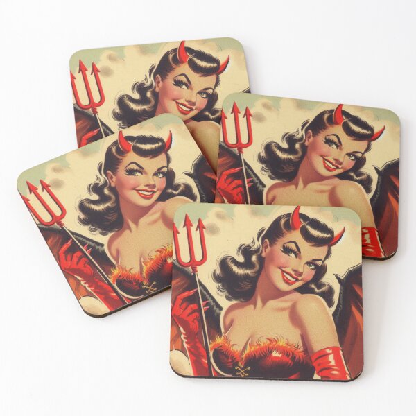 Item preview, Vintage Devil Pin Up designed and sold by PulpVintage.