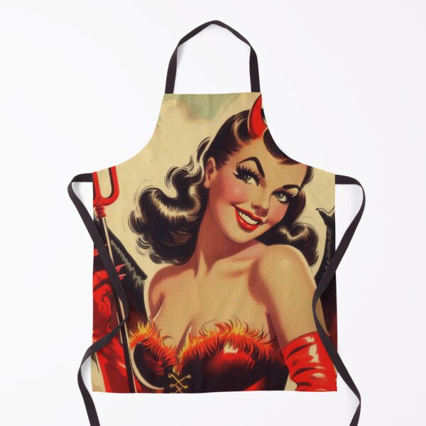 Item preview, Vintage Devil Pin Up designed and sold by PulpVintage.
