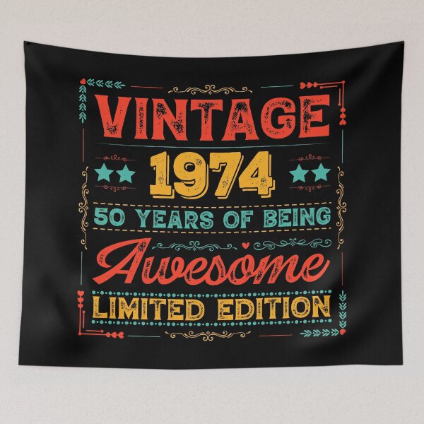 Item preview, Vintage 1974 Made in 1974 50th Birthday 50 Years Old designed and sold by Blok45.