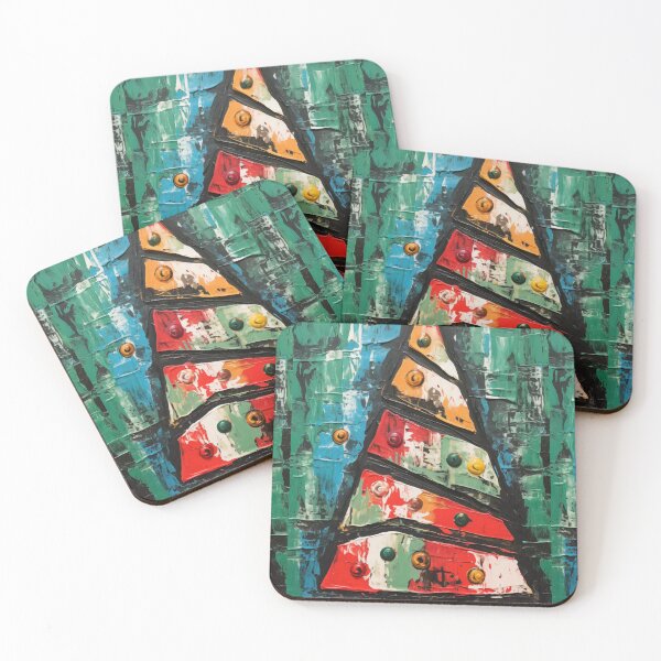 Item preview, Christmas Tree Art Brut Painting designed and sold by sheprint.