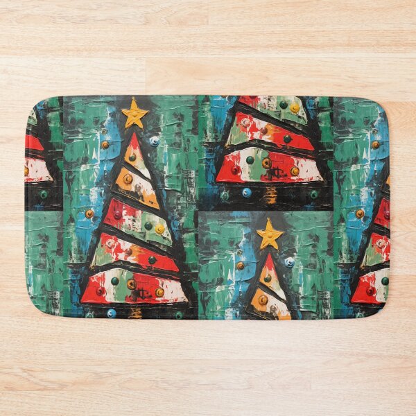 Item preview, Christmas Tree Art Brut Painting designed and sold by sheprint.