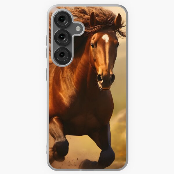 Aperçu de l'œuvre Photographie de chevaux sauvages bruns courant ou au galop, esprit de liberté indompté créée et vendue par NBSStore.