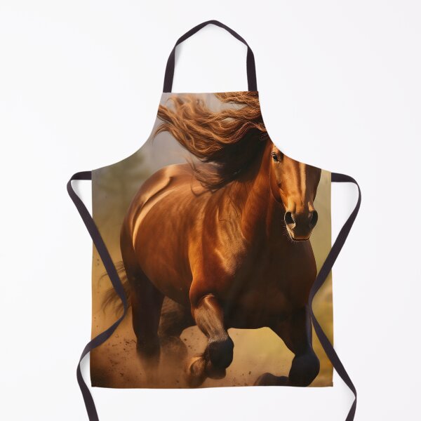 Item preview, Brown wild horse running or galloping photography, untamed spirit of freedom designed and sold by NBSStore.