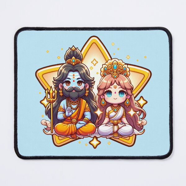 Item preview, Brahma, the Creator, and his wife Saraswati designed and sold by PickledjoArt.