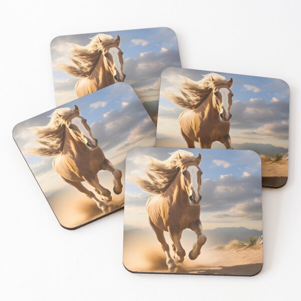 Item preview, Brown wild horse running or galloping photography, untamed spirit of freedom designed and sold by NBSStore.
