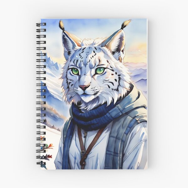 Item preview, Anamorphic White Lynx Cat Hiking designed and sold by Gabriela McDaniel.
