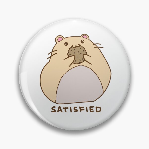 Item preview, Anxious Hamster Mood Tracker Satisfied Sticker designed and sold by BugShook.