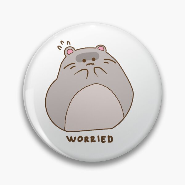 Item preview, Anxious Hamster Mood Tracker Worried Sticker designed and sold by BugShook.