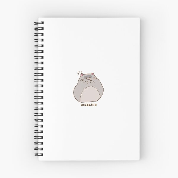 Item preview, Anxious Hamster Mood Tracker Worried Sticker designed and sold by BugShook.