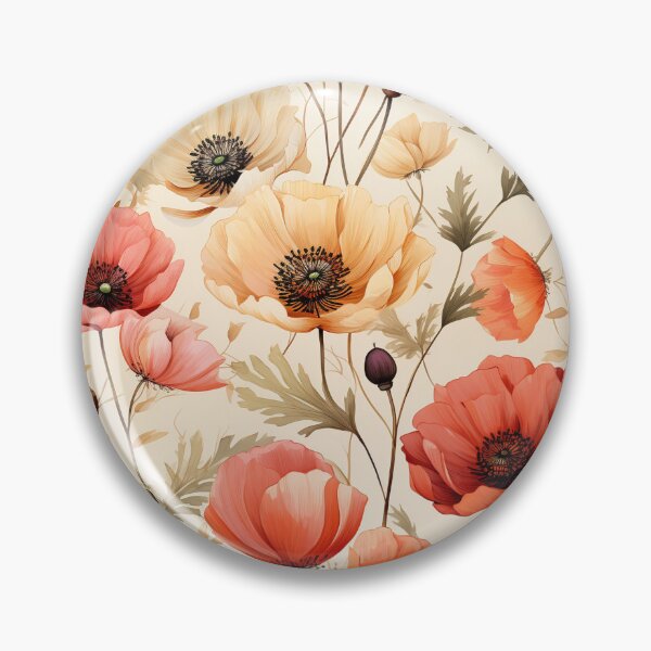 Item preview, Vintage Florals, Poppy designed and sold by PigmeArt.