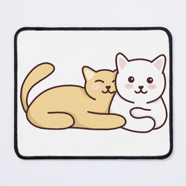 Item preview, White cat and orange cat designed and sold by TiffyChaa.