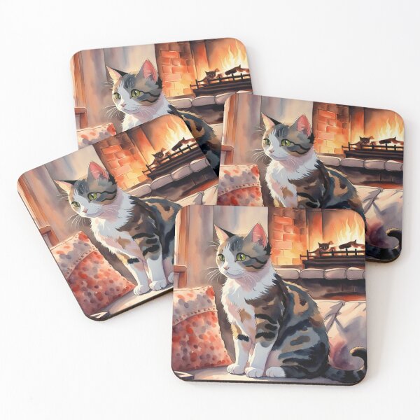 Item preview, House Cat In Cozy Home designed and sold by Gabriela McDaniel.
