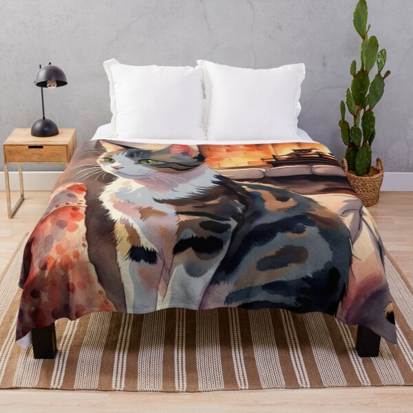 Item preview, House Cat In Cozy Home designed and sold by Gabriela McDaniel.