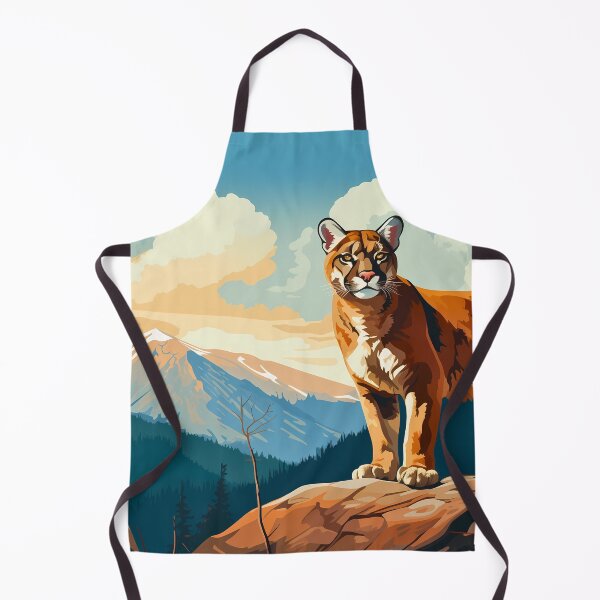 Item preview, Cougar or mountain lion wild cat on rocky mountains at the sunset artwork designed and sold by NBSStore.