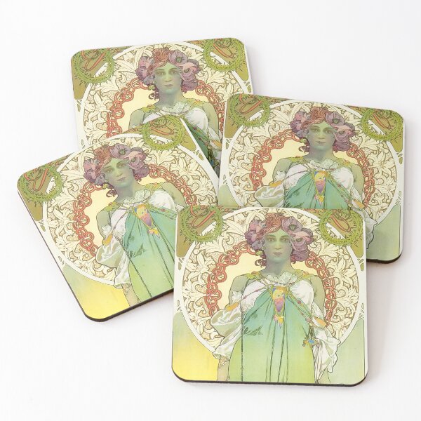Aperçu de l'œuvre Leslie Carter, d'Alphonse Mucha. HAUTE DÉFINITION créée et vendue par MINDTHECHERRY.