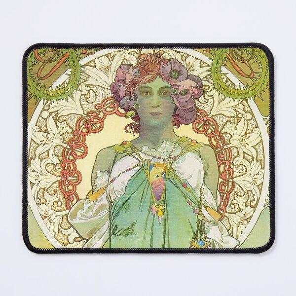 Artikelvorschau, Leslie Carter, von Alphonse Mucha. HOCHAUFLÖSEND entworfen und verkauft von MINDTHECHERRY.