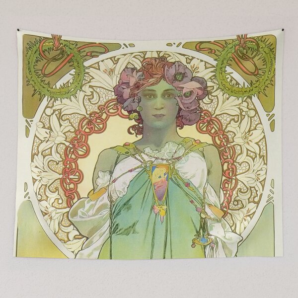 Artikelvorschau, Leslie Carter, von Alphonse Mucha. HOCHAUFLÖSEND entworfen und verkauft von MINDTHECHERRY.