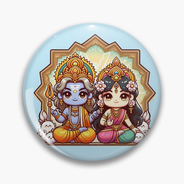 Item preview, Brahma the Creator, and his wife Saraswati designed and sold by PickledjoArt.