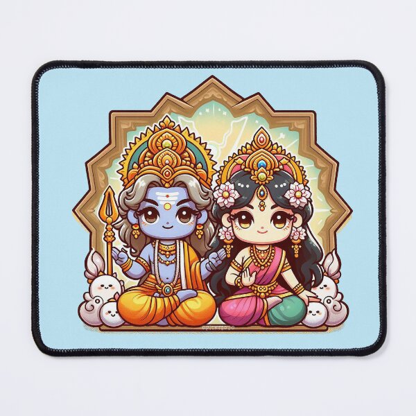 Item preview, Brahma the Creator, and his wife Saraswati designed and sold by PickledjoArt.