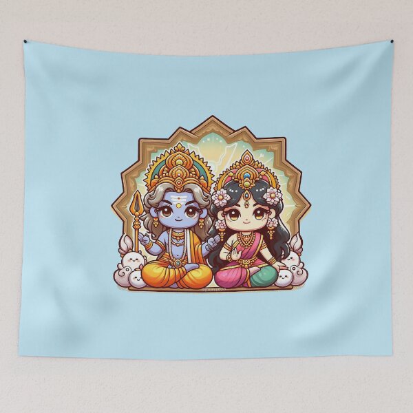 Item preview, Brahma the Creator, and his wife Saraswati designed and sold by PickledjoArt.