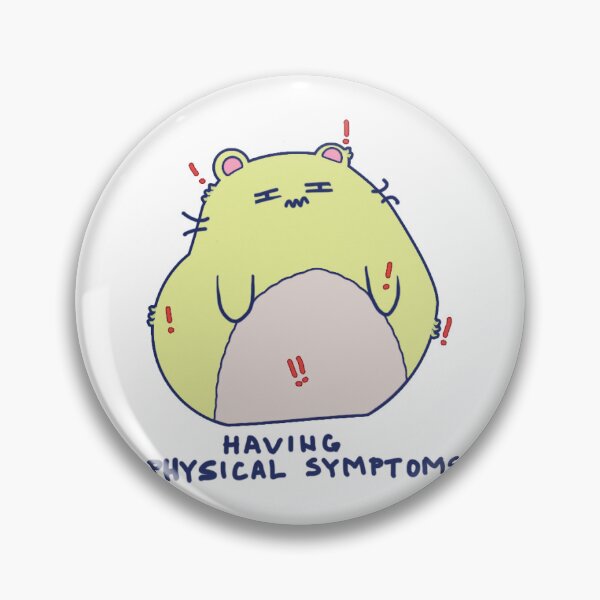 Item preview, Anxious Hamster Mood Tracker Physical Symptoms Sticker designed and sold by BugShook.