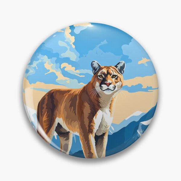 Item preview, Cougar or mountain lion wild cat on rocky mountains at the sunset artwork designed and sold by NBSStore.