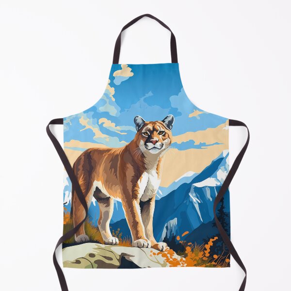 Item preview, Cougar or mountain lion wild cat on rocky mountains at the sunset artwork designed and sold by NBSStore.