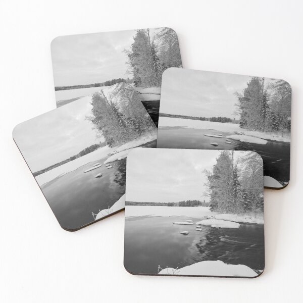 Item preview, Where the lake ends. Parkkuu winter 2023  bw designed and sold by Jouko Lehto Photography.