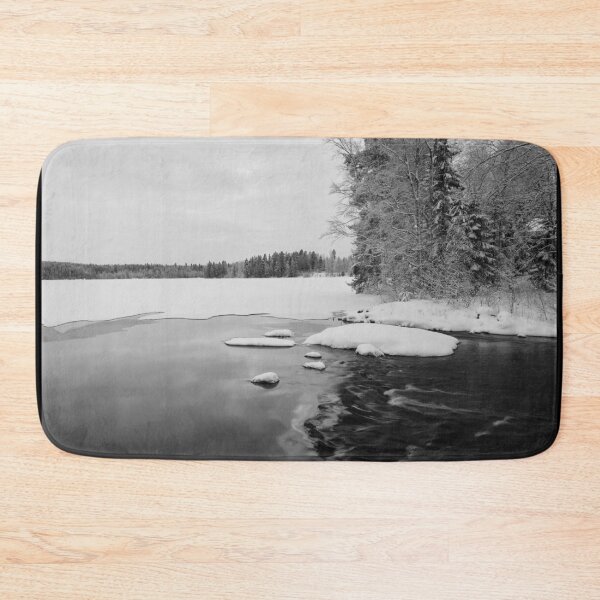 Item preview, Where the lake ends. Parkkuu winter 2023  bw designed and sold by Jouko Lehto Photography.