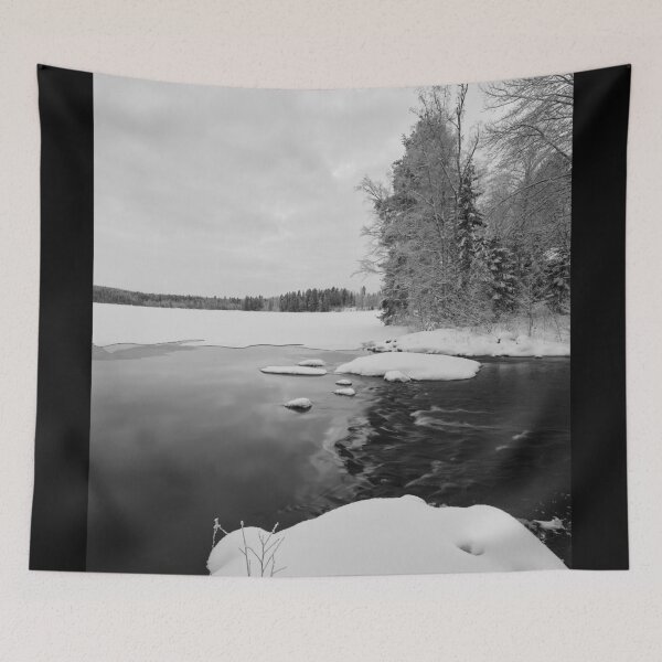 Item preview, Where the lake ends. Parkkuu winter 2023  bw designed and sold by Jouko Lehto Photography.