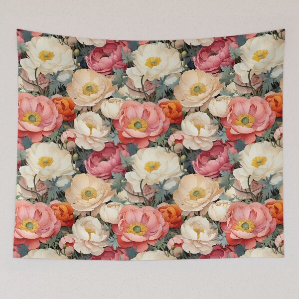 Item preview, Vintage Florals, Ranunculus designed and sold by PigmeArt.