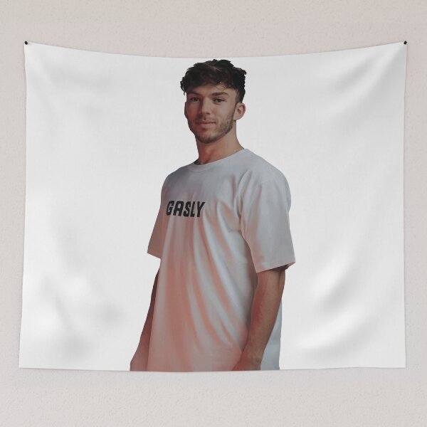 Item preview, Pierre Gasly F1 Driver in casual White Tee Alpine F1 Team Esteban Ocon Teammate designed and sold by FormulaGTee1.